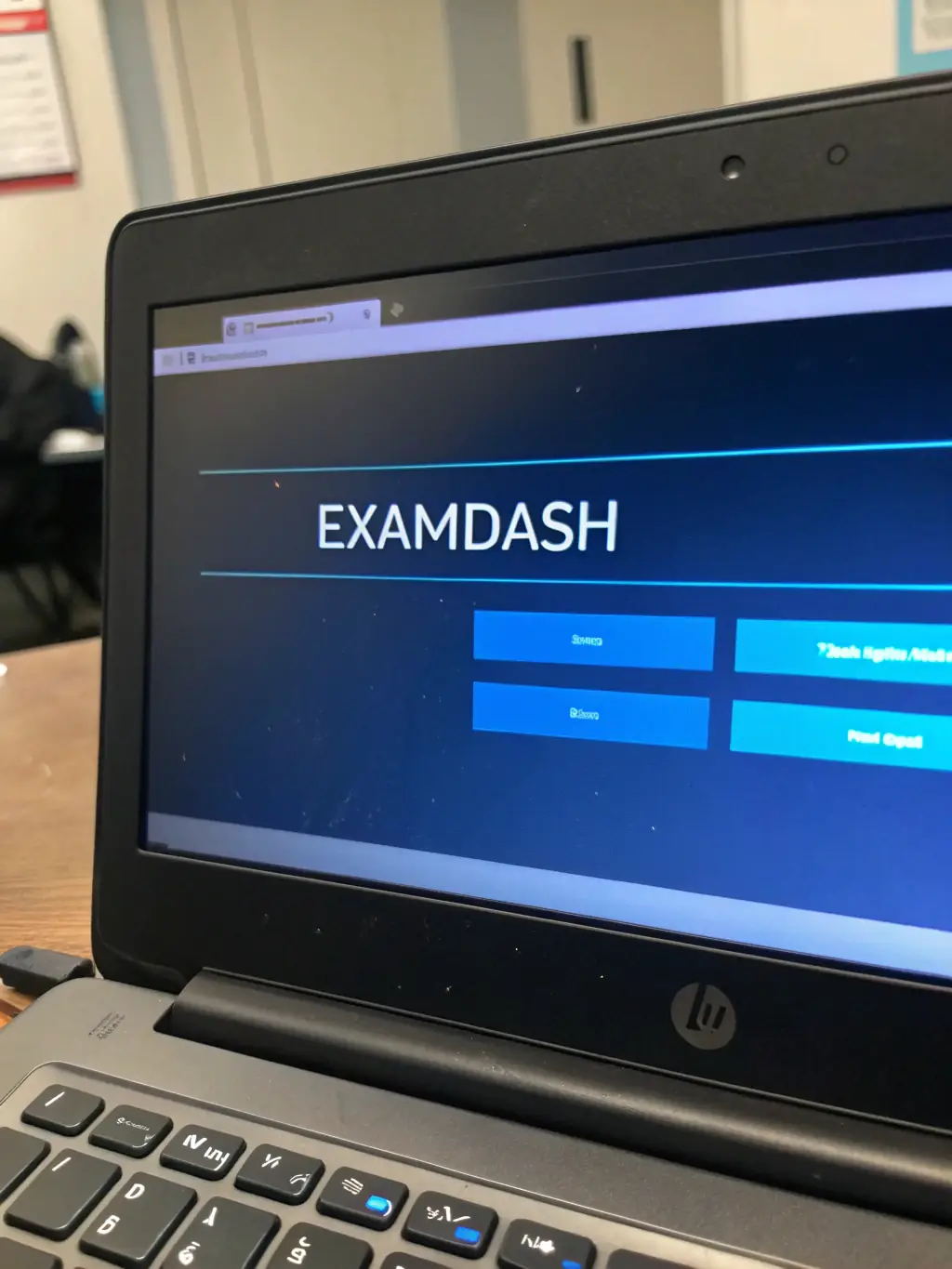 A focused image of a computer screen displaying an updated multiple-choice test question on the TuOPOrtunidad platform, emphasizing the freshness and relevance of the content.